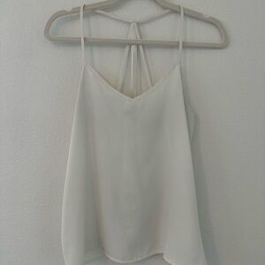 Abercrombie & Fitch Cream Asymmetrical Backless Camisole